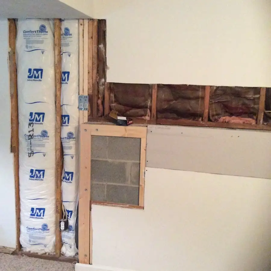 Wall insulation replacement during Basement Flood Cleanup in Wellston